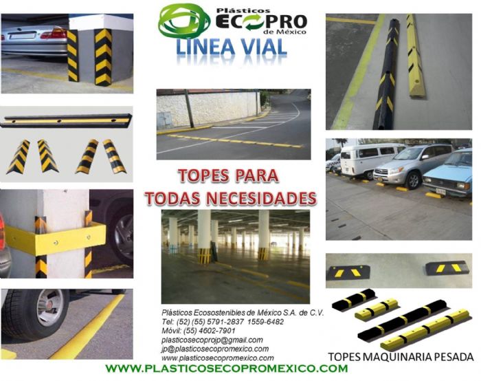 TOPE DE ESTACIONAMIENTO DE PLASTICO
